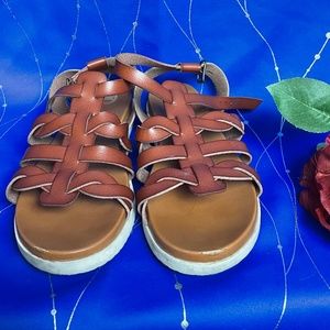 Comfortable Soft Leather Sandals for Girls, Size 5 (Big Kid)